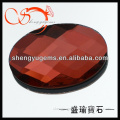 orange faceted cut oval shape mirror glass gemstone for jewelry making(GLOV-20X30-3.7g)